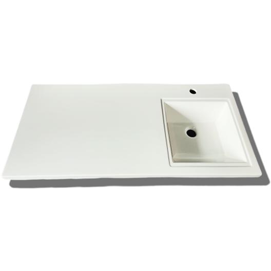 Раковина из искусственного камня «Афина 100» для установки на тумбу и над стиральной машиной ОПТ фото 1