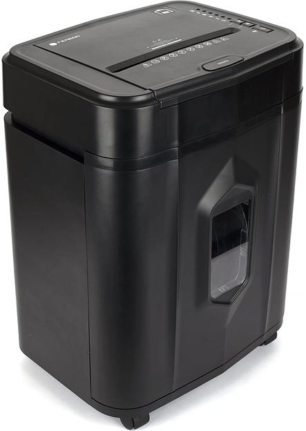 Шредер Heleos АП23-4 черный с автоподачей (секр.P-4) фрагменты 145лист. 23лтр. скрепки скобы пл.карты фото 1