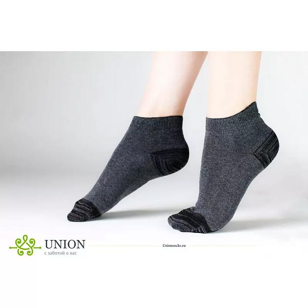 Носки Женские 10 пар укороченные «Спорт графит» ОПТ фото 2