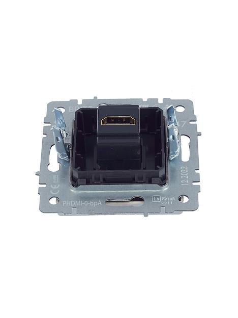 BRITE Розетка HDMI РHDMI-0-БрА алюминий фото 5