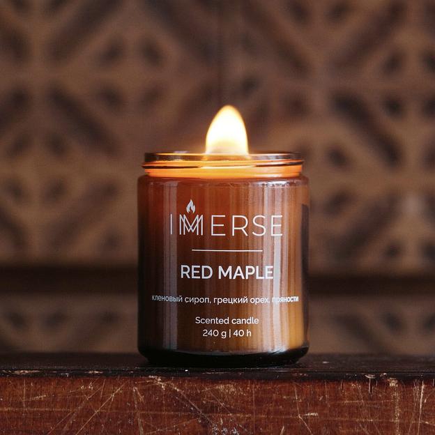 Ароматическая свеча Immerse «Red Maple» 240 мл ОПТ фото 4