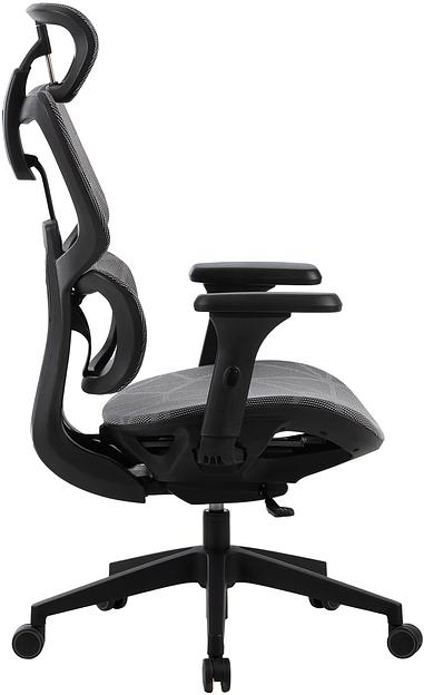 Кресло Cactus CS-MC555-GY черный/серый сетка с подголов. крестов. пластик пластик черный фото 3