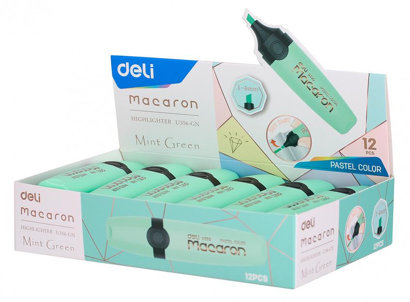 Текстовыделитель Deli EU356-GN Macaron скошенный пиш. наконечник 1-5мм мятный фото 3