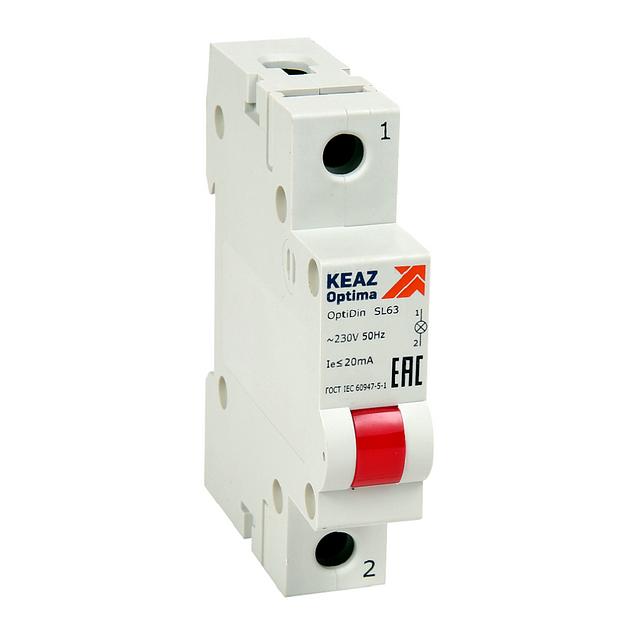 Лампа сигнальная OptiDin SL63 R 230AC УХЛ3 КЭАЗ 138606 фото 1