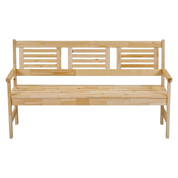 Скамья деревянная для сада и дачи, для 3-х человек Хольмен ОПТ фото 4