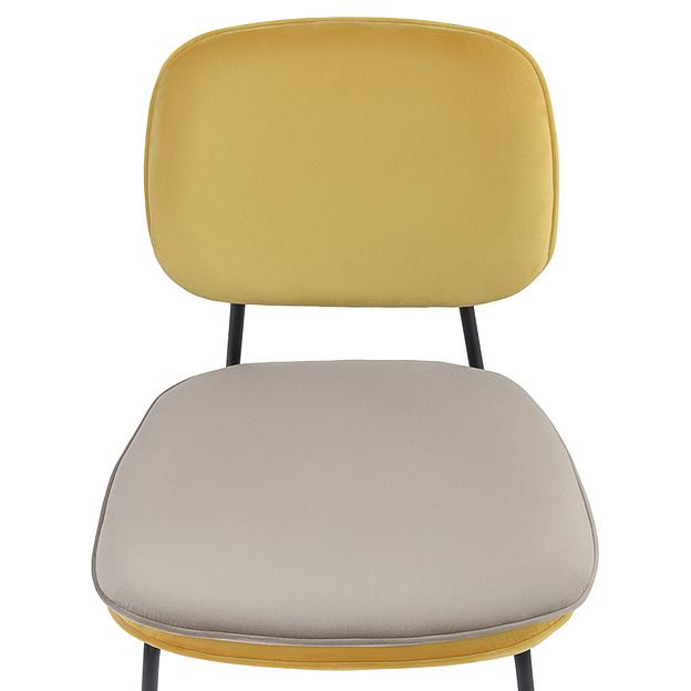 Стул Pea, велюр, желтый/бежевый фото 8