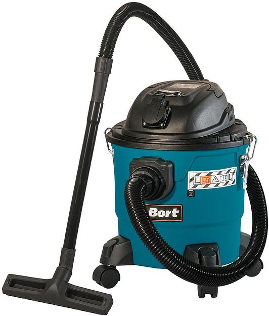 Bort Пылесос для сухой и влажной уборки BSS-1215-P [93417432] { 1200 Вт, вместимость 15 л, 67 л/сек, 6,2 кг, набор аксессуаров 8 шт } фото 1