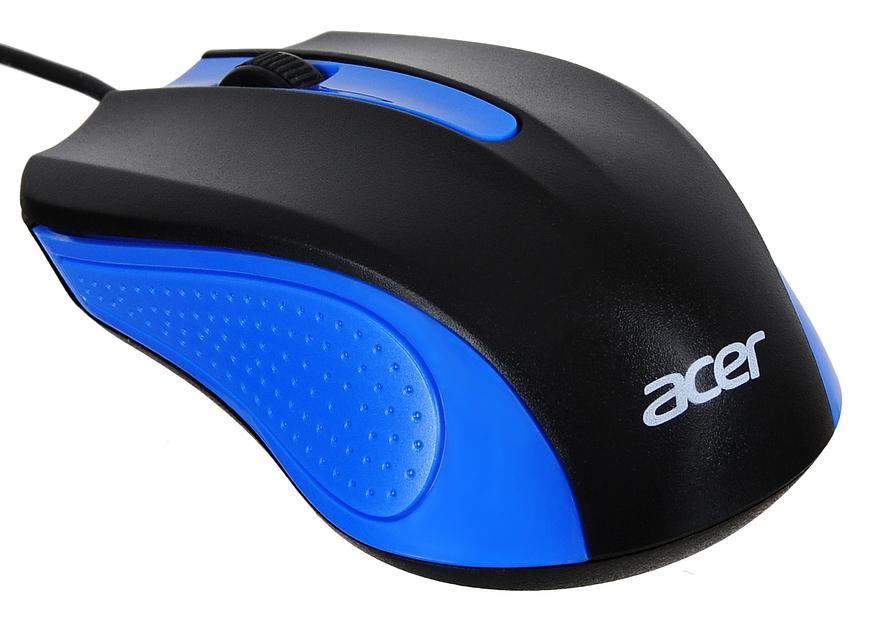 Мышь Acer OMW011 черный/синий оптическая (1200dpi) USB (3but) фото 5