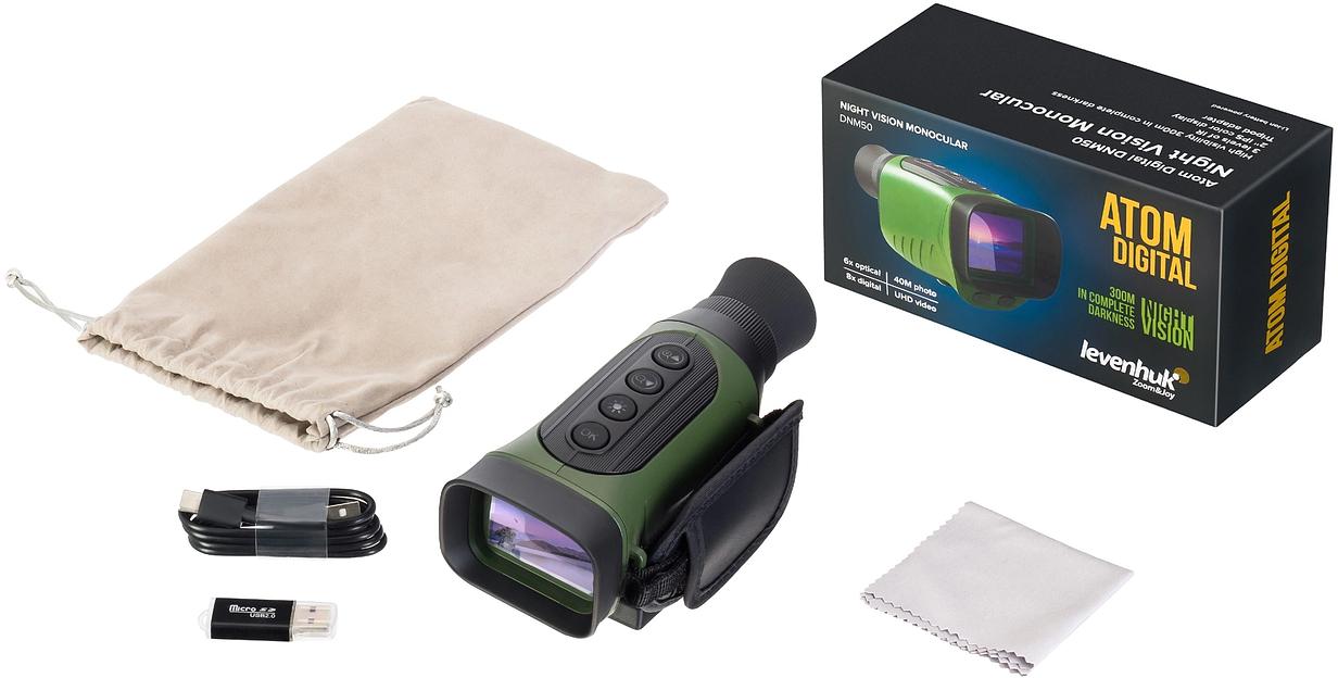 Монокуляр Levenhuk 4-9x 28мм Atom Digital DNM50 черный (81698) фото 10