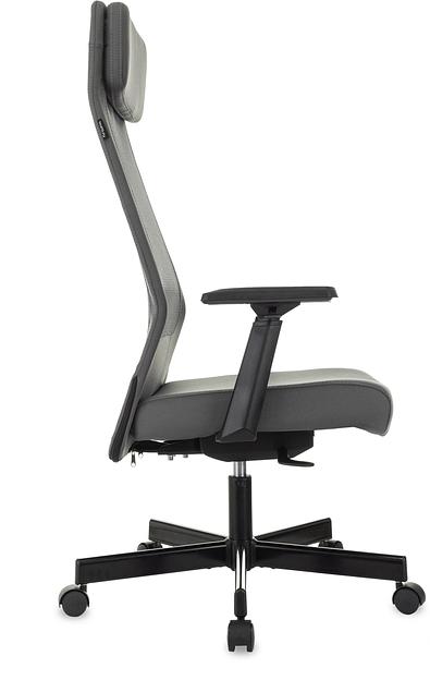 Кресло руководителя Бюрократ T-995 серый TW-04 Neo Grey сетка/ткань крестов. металл черный фото 4