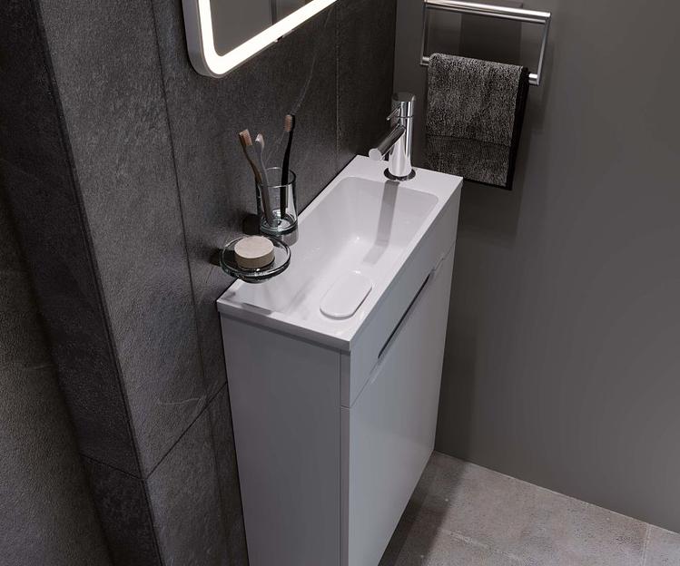 Раковина для ванной полувстраиваемая Uperwood Modul 50 см, белая глянцевая фото 3