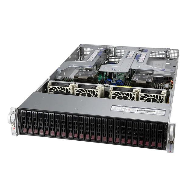 Сервер Supermicro Ultra SuperServer 2U 220U-TNR 2x5320 26C 2.2GHz/4x64Gb RDIMM 3200(32xslots)/2xPM9A3 960GB NVMe(24x2.5")/2x10GbE RJ45/2x1600W/22xNVMe Config (SYS-220U-TNR.) фото 1
