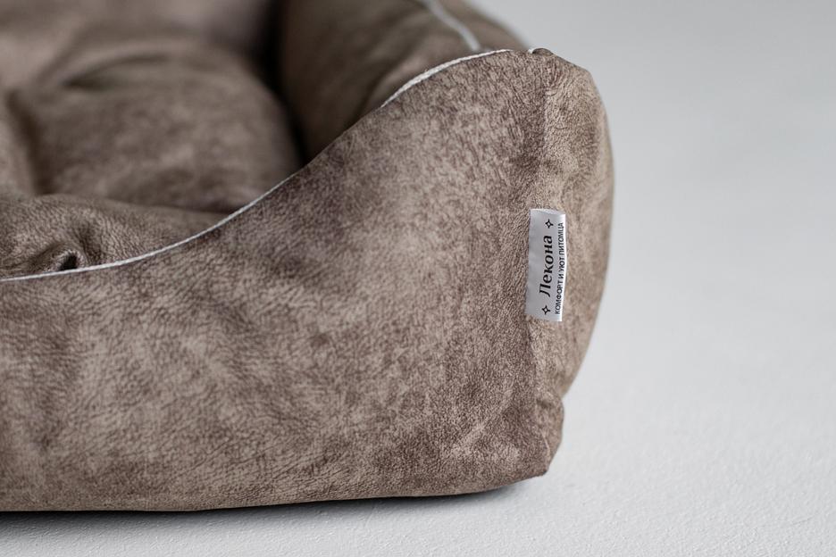 Лежак Маршал (велюр) №1 Camel для домашнего питомца ОПТ фото 6