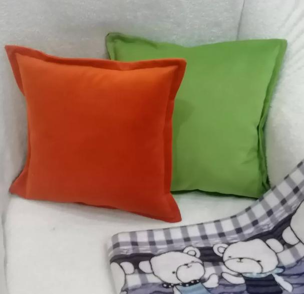 Декоративная подушка на диван 1 шт оранжевый цвет ОПТ фото 3