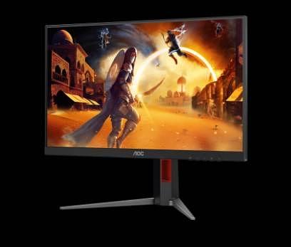МОНИТОР 23.8" AOC 24G4H Black с поворотом экрана (IPS, 1920x1080, 200Hz, 0.3 ms, 178°/178°, 300 cd/m, 1000:1, +HDMI 2.0) фото 1
