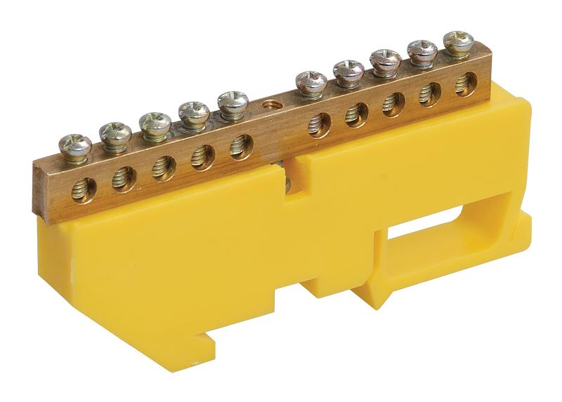 Iek YNN10-69-10D-K05 Шина PE "земля" на DIN-изол ШНИ-6х9-10-Д-Ж ИЭК фото 1