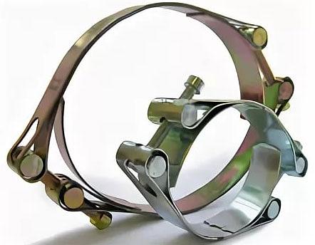 Хомут усиленный 100-110мм двухболтовый (50 шт.) фото 1