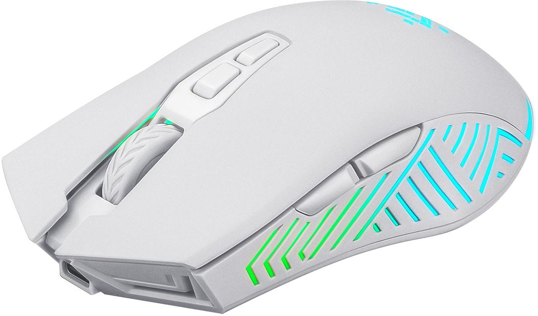 Мышь Defender Pandora GM-502 белый оптическая (3200dpi) silent беспроводная USB (6but) фото 2