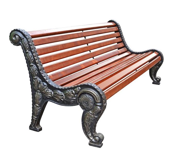 Чугунная скамейка парковая «Роща» ОПТ фото 1