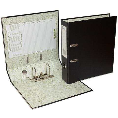 Папка-регистратор, А4, 70 мм, ПВХ/бумага, черный, Forpus Eco фото 1