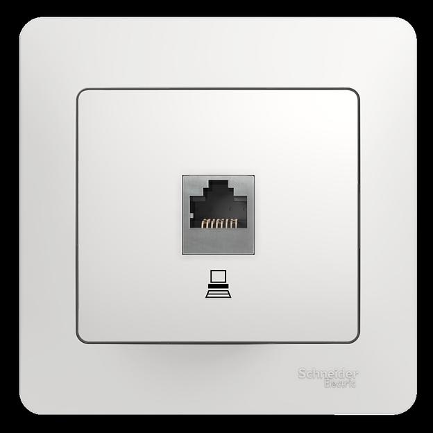 Systeme electric GSL000181K GLOSSA РОЗЕТКА компьютерная RJ45 кат.5E, механизм, БЕЛЫЙ фото 2