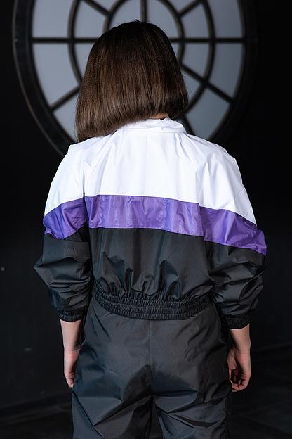Укороченная куртка-ветровка колор-блок ОПТ фото 3