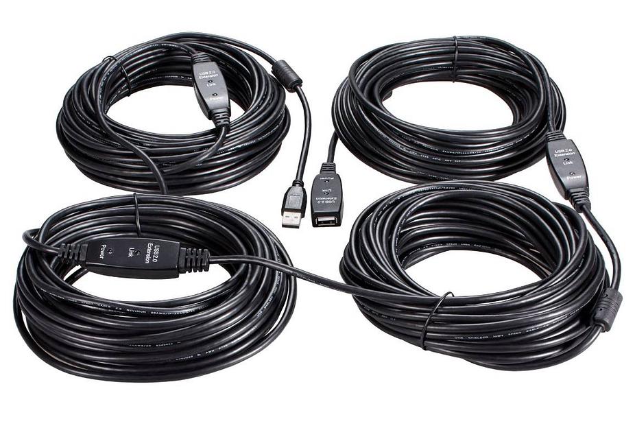 Кабель-адаптер USB2.0-repeater, удлинительный активный Af> 50м медь iOpen _1 фото 1