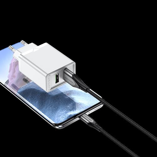 Сетевое зарядное устройство Vention на 2 порта USB (A+A) QC 3.0 Белый Vention FBAW0-EU фото 4