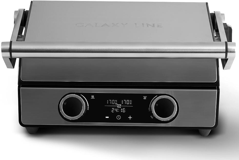 Электрогриль Galaxy Line GL2988 2200Вт серебристый фото 3