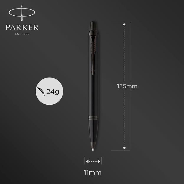 Ручка шариков. Parker IM Achromatic K317 (CW2127618) Matt Black M син. черн. подар.кор. фото 3