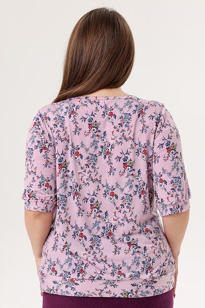 Блузка женская  3088-92/14/Розовый, синий  фото 4