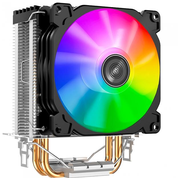 JONSBO CR-1200 Кулер (LGA1366/115X/775/AM4/AM3/3+/AM2/+/FM2/+/FM1, TDP 95W, 92mm Dynamic Multi-Color LED Fan, 2 тепловые трубки, 3-pin) {36} фото 1