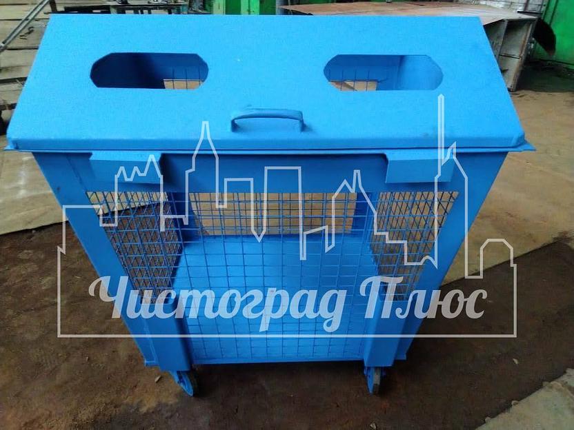 Сетчатый контейнер для РСО с колесами 0,8 куб. м фото 3