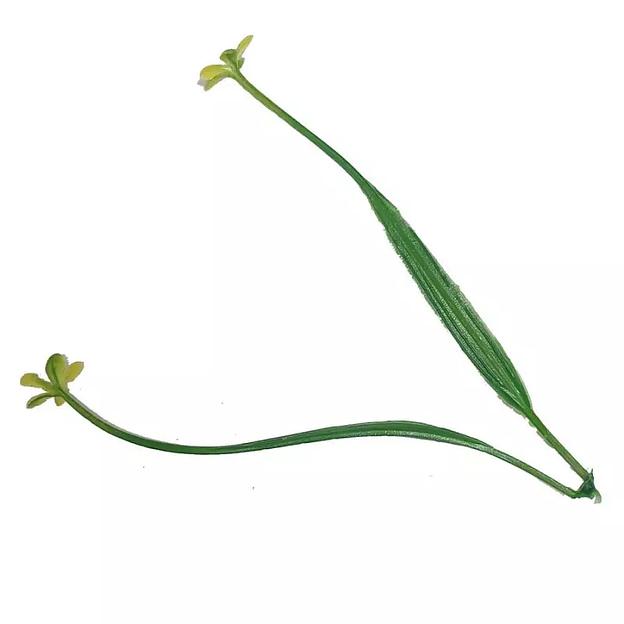 Добавка на ветку сквозняк двойная с жёлтыми цветочками 13см 1333шт/кг фото 3