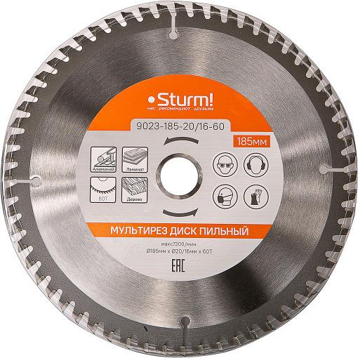 Диск пильный Sturm! 9023-185-20/16-60 d=185мм d(посад.)=20мм (циркулярные пилы) фото 1