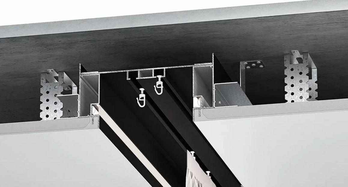 Скрытый профиль FerGipps М 02 с отступом белый ОПТ фото 3