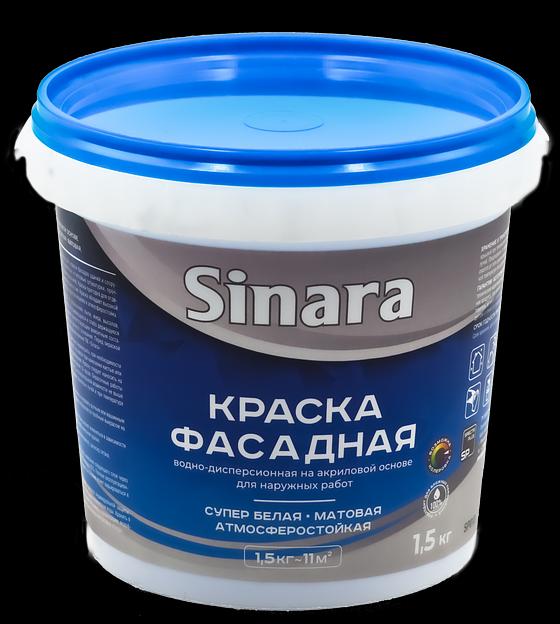 Краска водно-дисперсионная на акриловой основе для наружных работ, 1,5 кг фото 1