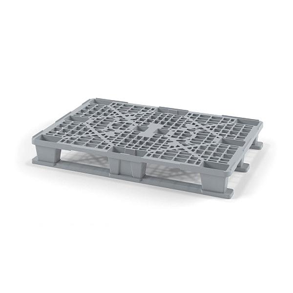 Поддон перфорированный пластиковый Plast 1200x800x150 на 3-х полозьях серый фото 1