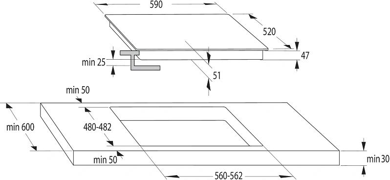 Варочная поверхность Gorenje ECT632BSCE черный фото 7