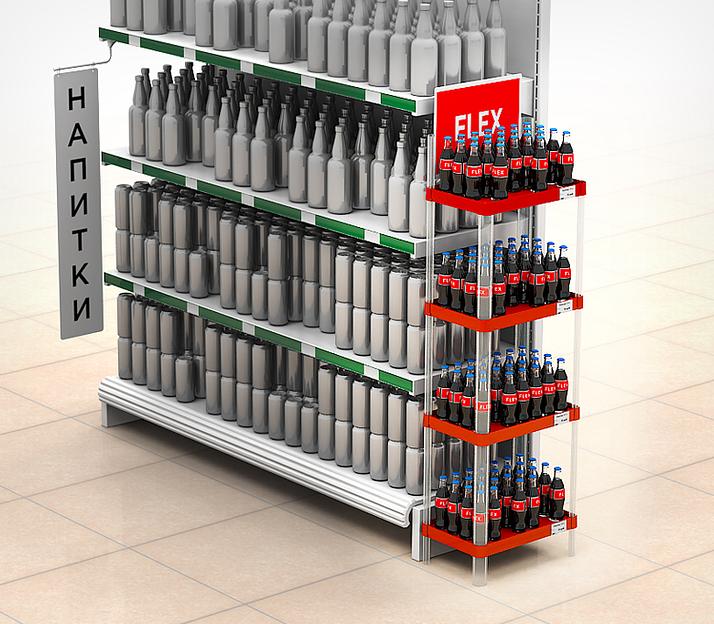 Компактный пластиковый стеллаж дисплей MINIFLEX фото 1