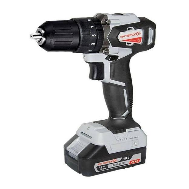 Дрель-шуруповерт ударная Интерскол ДАУ-13/18ВК аккум. патрон:быстрозажимной (кейс в комплекте) фото 1
