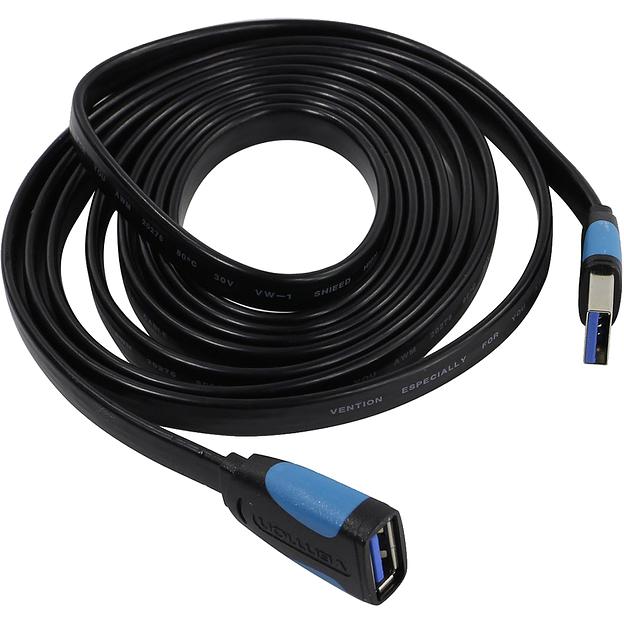 Кабель-удлинитель Vention USB 3.0 AM/AF - 2 м плоский Кабель-удлинитель Vention USB 3.0 AM/AF - 2 м (VAS-A13-B200) фото 3