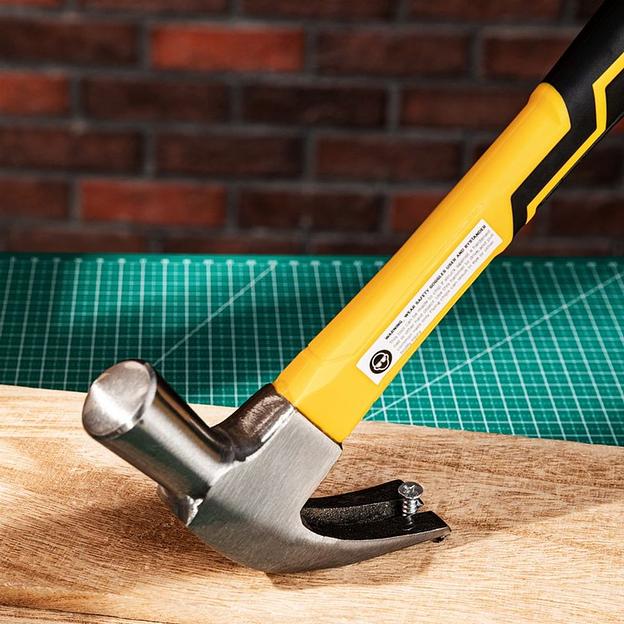 Ударно-рычажный инструмент Deli Молоток-гвоздодер Deli DL5027Y 500 гр Фиберглассовая рукоять. фото 6