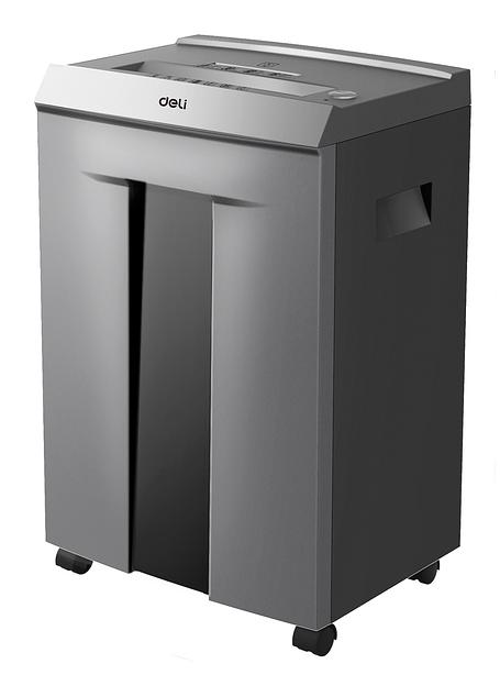 Шредер Deli ET096 серый с автоподачей (секр.P-5) фрагменты 16лист. 30лтр. скрепки скобы пл.карты CD фото 1