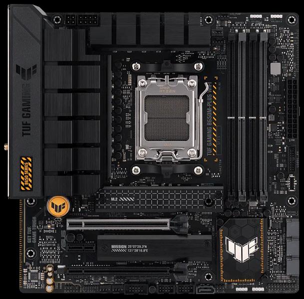 Материнская плата ASUS TUF GAMING B650M-PLUS WIFI, Socket AM5, B650, 4*DDR5, HDMI+DP, 4xSATA3 + RAID, M2, Audio, Gb LAN, USB 3.2, USB 2.0, mATX; 90MB1BF0-M0EAY0 (TUF GAMING B650M-PLUS WIFI) фото 1