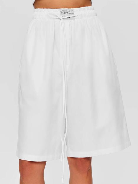 Шорты женские из хлопка LMTD, белый, опт фото 2