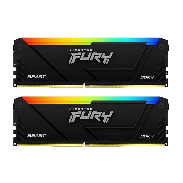 Комплект модулей памяти Kingston FURY Beast RGB KF432C16BB12AK2/32 DDR4 32GB (Kit 2x16GB) 3200MHz фото 1