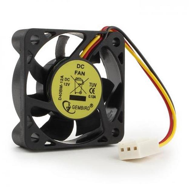 Вентилятор Gembird D40BM-12A 40x40x10, подшипник, 3 pin, провод 7 см {400} (058599) фото 1
