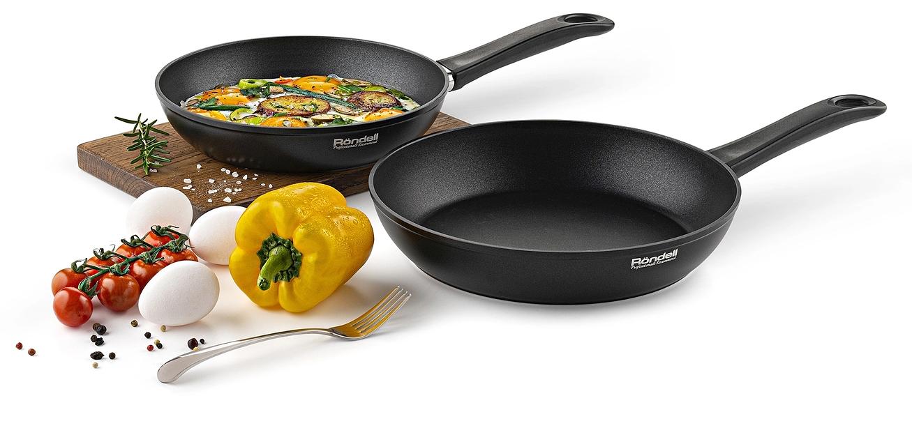 Сковорода Rondell Invictus RDA-1522 круглая 28см покрытие: Xylan Plus ручка несъемная (без крышки) черный фото 6