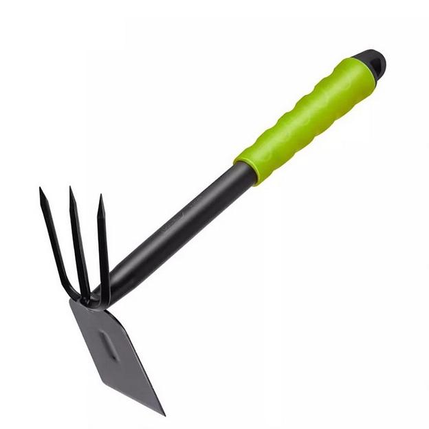 Мотыжка садовая ручная двухсторонняя Deli DL580814 длина 30 см, защита от ржавчины и коррозии, противоскользящая рукоять фото 1